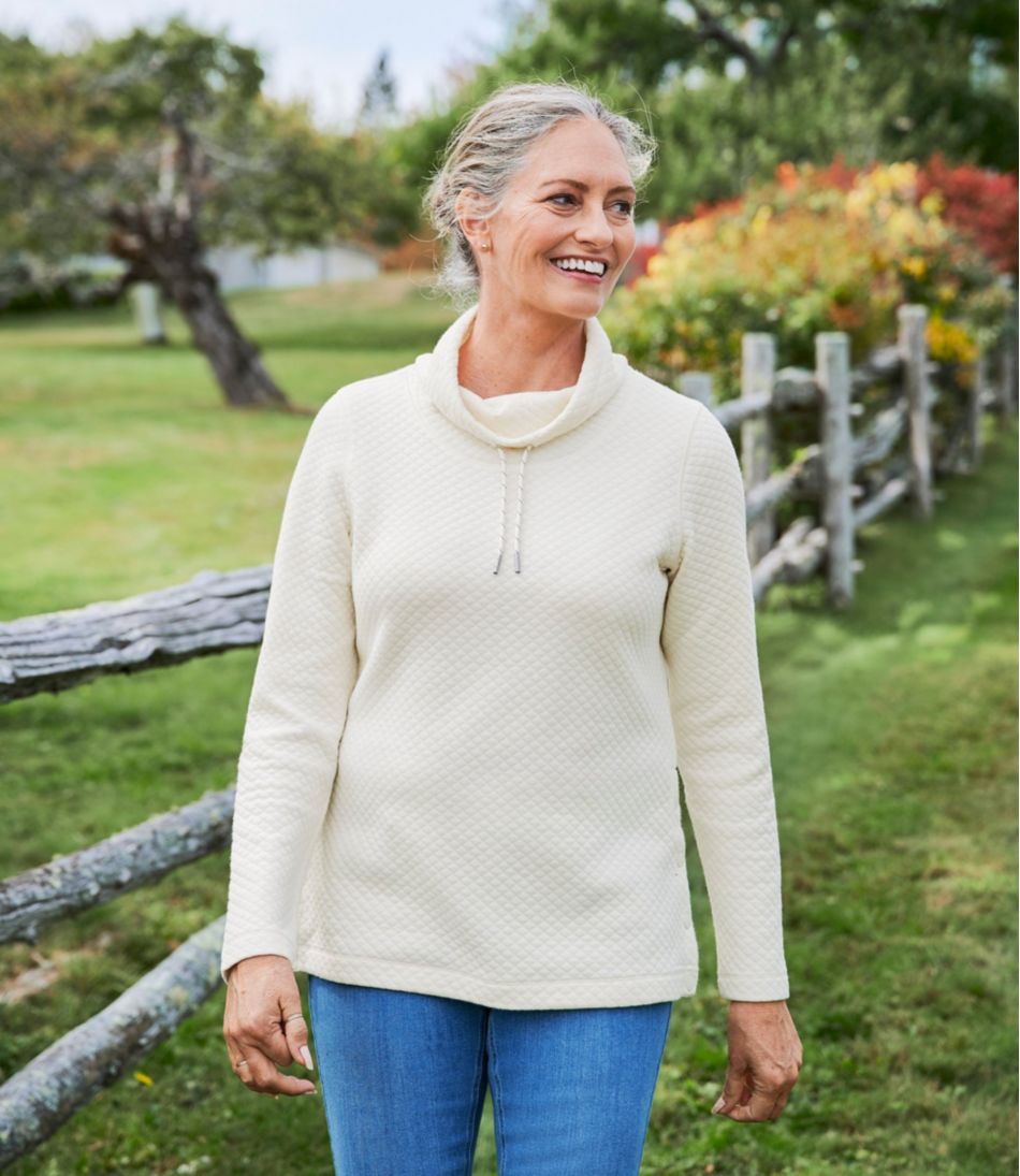 Women's SoftLight Quilted Top, Funnelneck Pullover / L.L.Bean