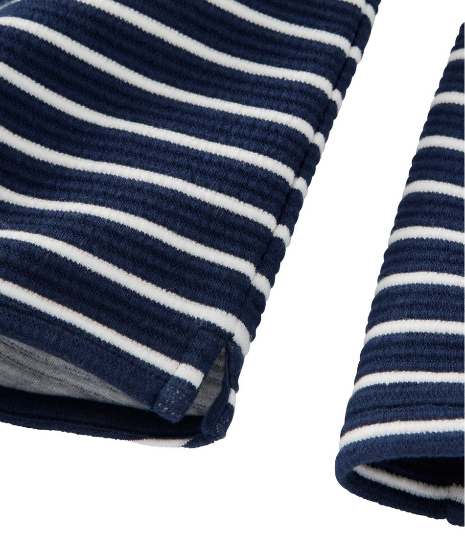 Women's Lakewashed Double-Knit Quarter-Snap, Stripe / L.L.Bean