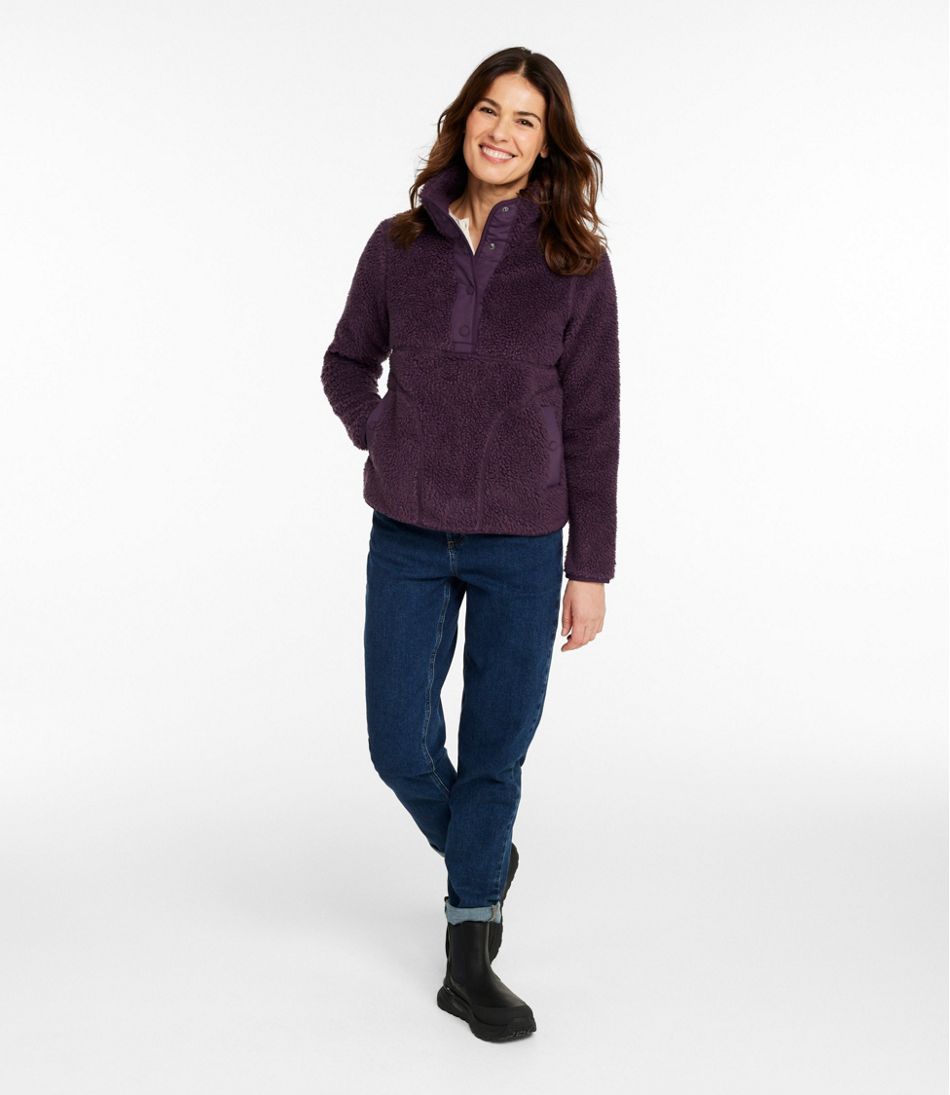Women's Bean's Sherpa Fleece Pullover / L.L.Bean