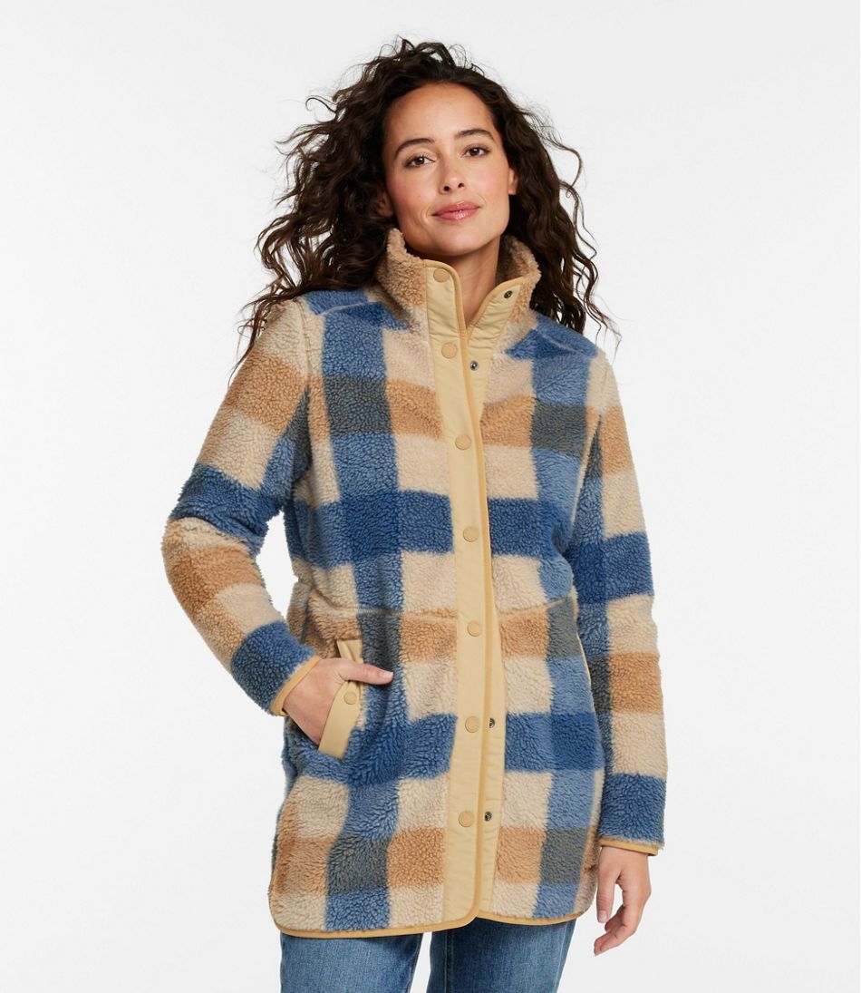 Women's Bean's Sherpa Fleece Coat, Print / L.L.Bean