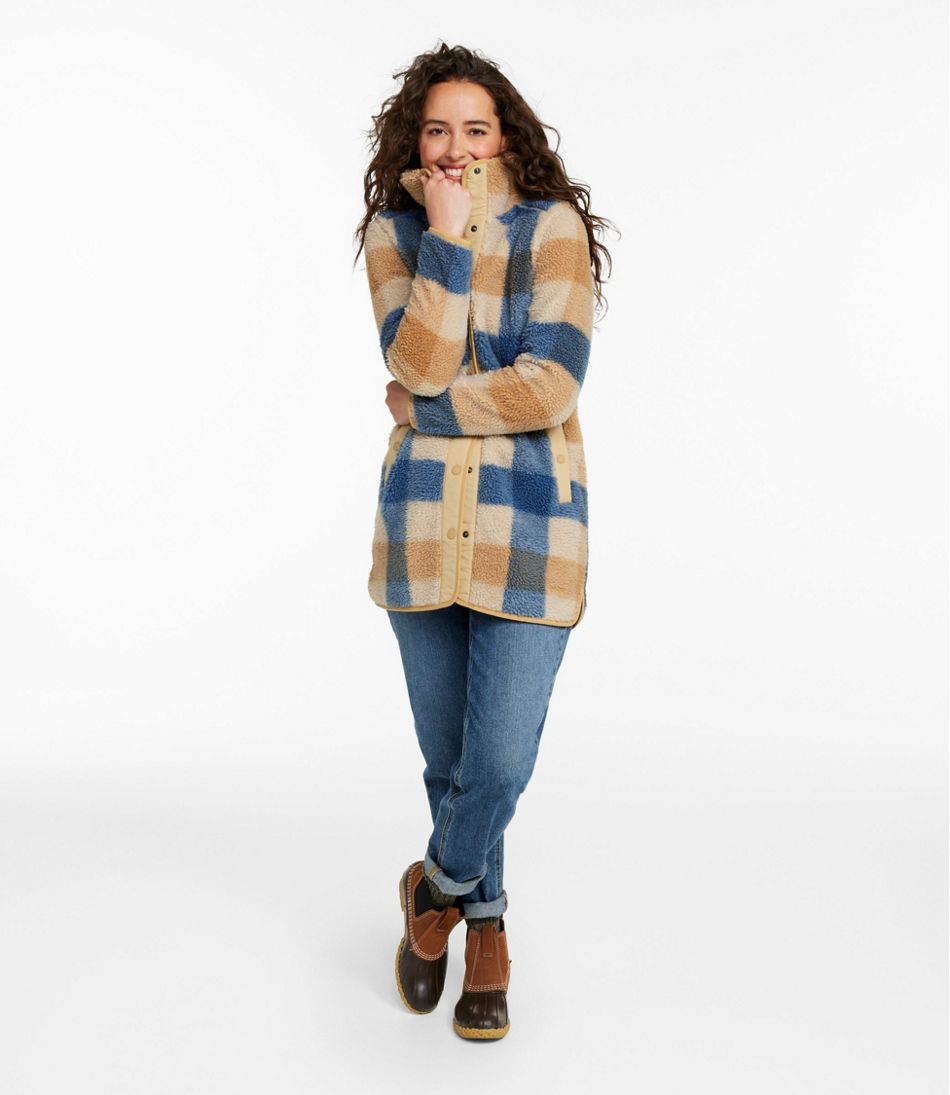 Women's Bean's Sherpa Fleece Coat, Print / L.L.Bean