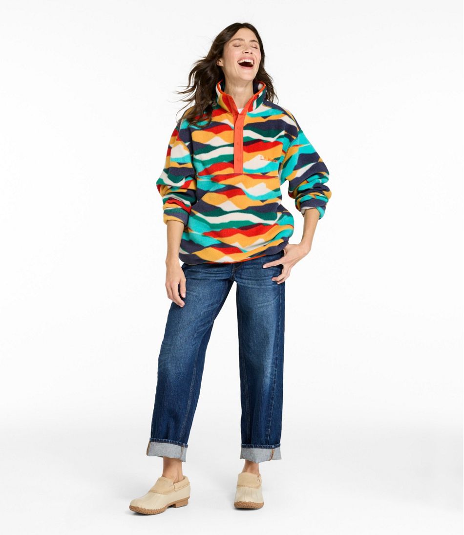 Adults' Bean's Classic Fleece Pullover, Print / L.L.Bean