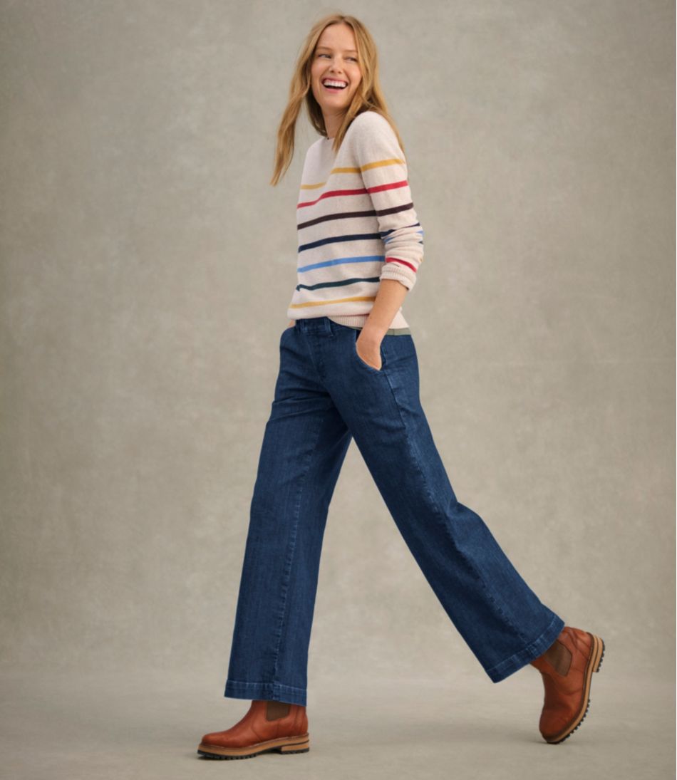 Women's True Shape Jeans, High-Rise Wide-Leg Trouser / L.L.Bean