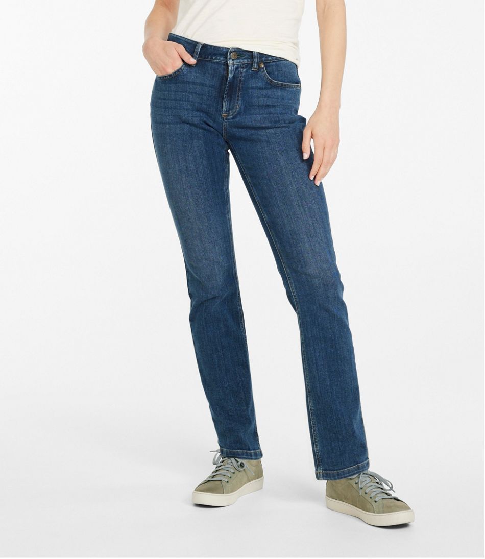 Women's BeanFlex® Jeans, Mid-Rise Straight-Leg / L.L.Bean
