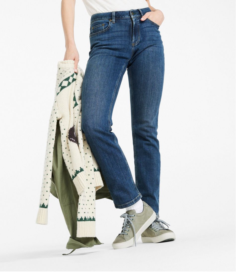 Women's BeanFlex® Jeans, Mid-Rise Straight-Leg / L.L.Bean