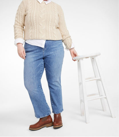 Women's Everyday Stretch Jeans, High-Rise Mini Bootcut Ankle / L.L.Bean