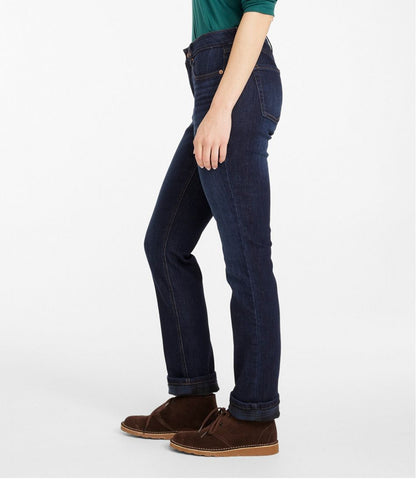 Women's BeanFlex® Jeans, Mid-Rise Straight-Leg Lined / L.L.Bean