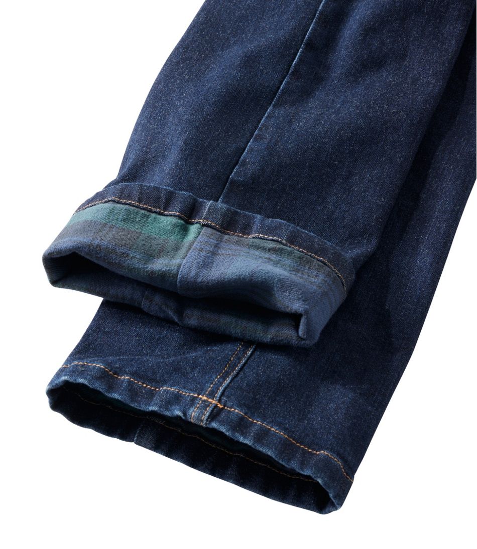 Women's BeanFlex® Jeans, Mid-Rise Straight-Leg Lined / L.L.Bean