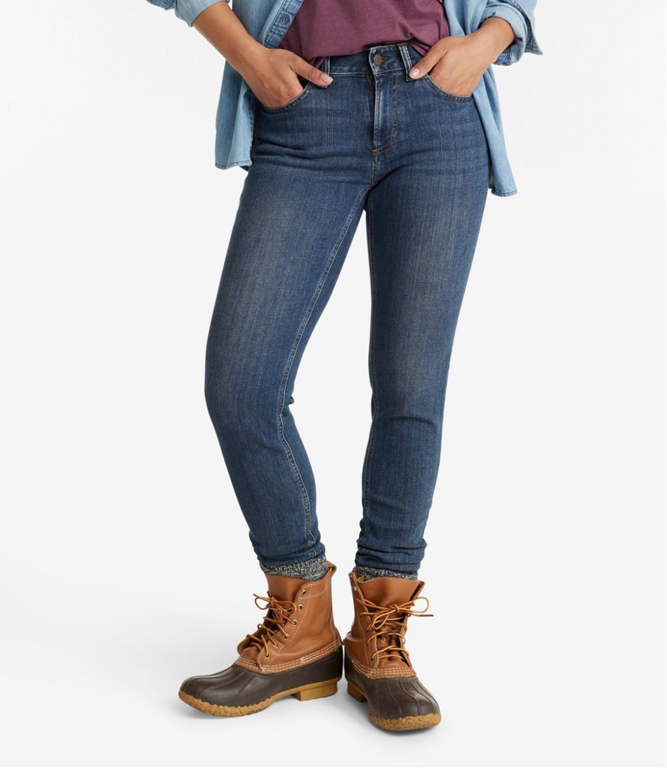 Women's BeanFlex® Jeans, Mid-Rise Skinny-Leg / L.L.Bean