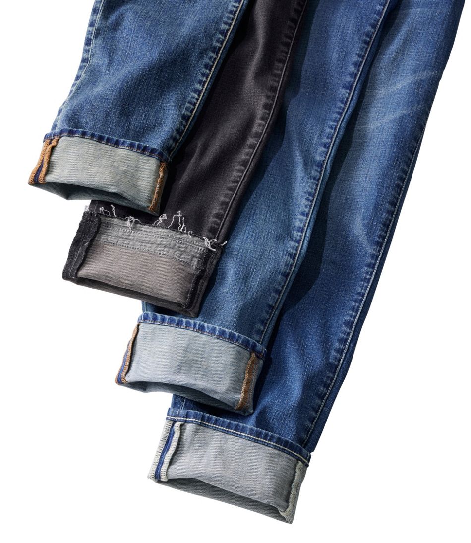 Women's Signature Organic Denim Boyfriend Jeans, Low-Rise Straight-Leg / L.L.Bean