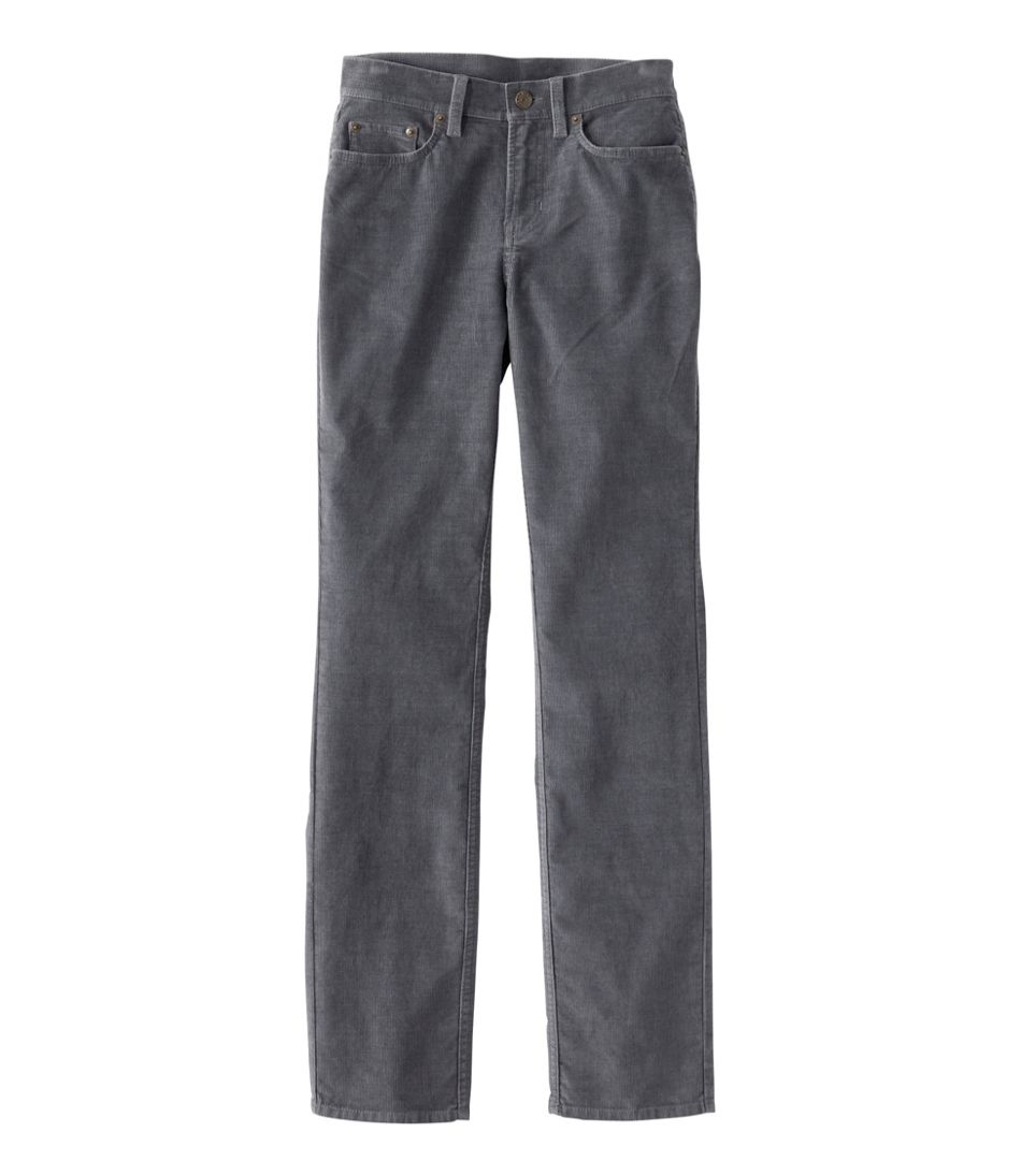 Women's BeanFlex Five-Pocket Corduroy Pants, Mid-Rise Straight-Leg / L.L.Bean