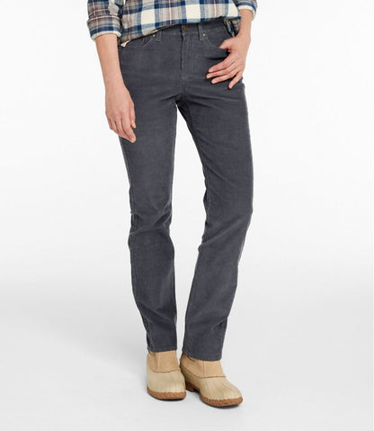 Women's BeanFlex Five-Pocket Corduroy Pants, Mid-Rise Straight-Leg / L.L.Bean