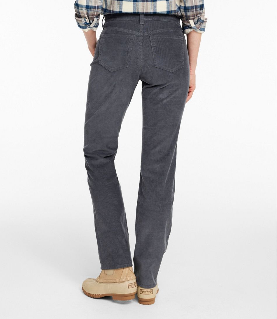 Women's BeanFlex Five-Pocket Corduroy Pants, Mid-Rise Straight-Leg / L.L.Bean