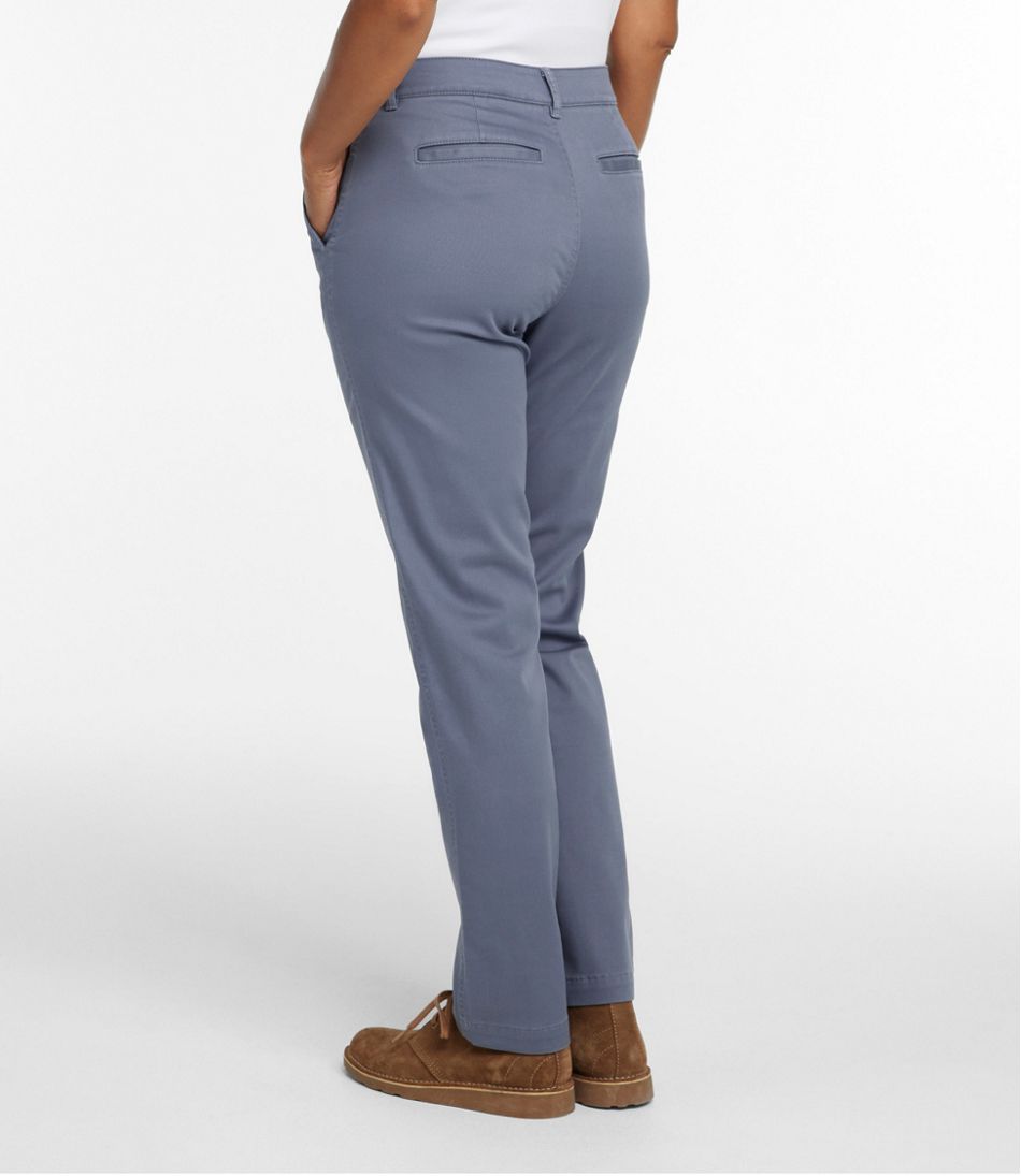 Women's Comfort Stretch Pants, Mid-Rise Straight-Leg Chino / L.L.Bean