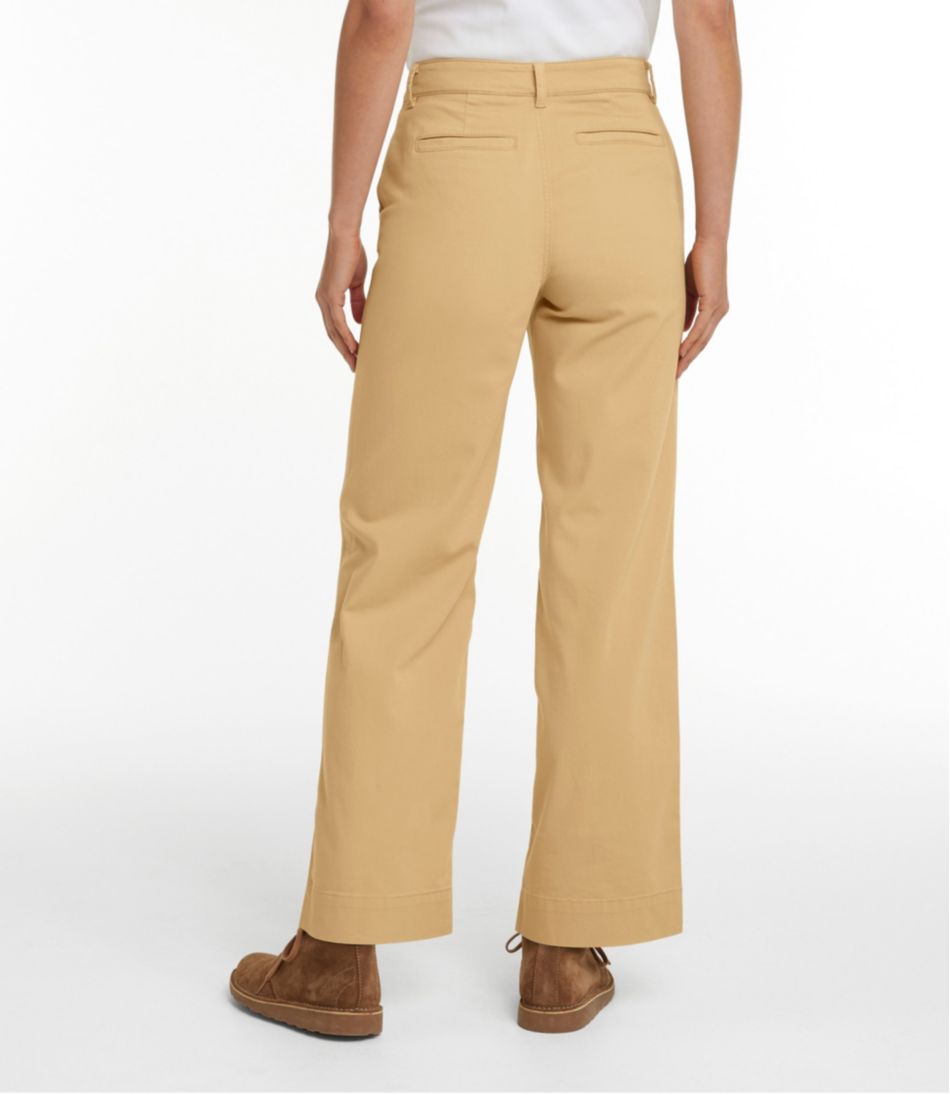 Women's Comfort Stretch Pants, Mid-Rise Wide-Leg Chino / L.L.Bean