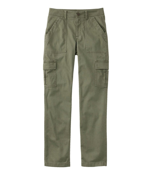 Women's Comfort Stretch Pants, Mid-Rise Straight-Leg Cargo / L.L.Bean