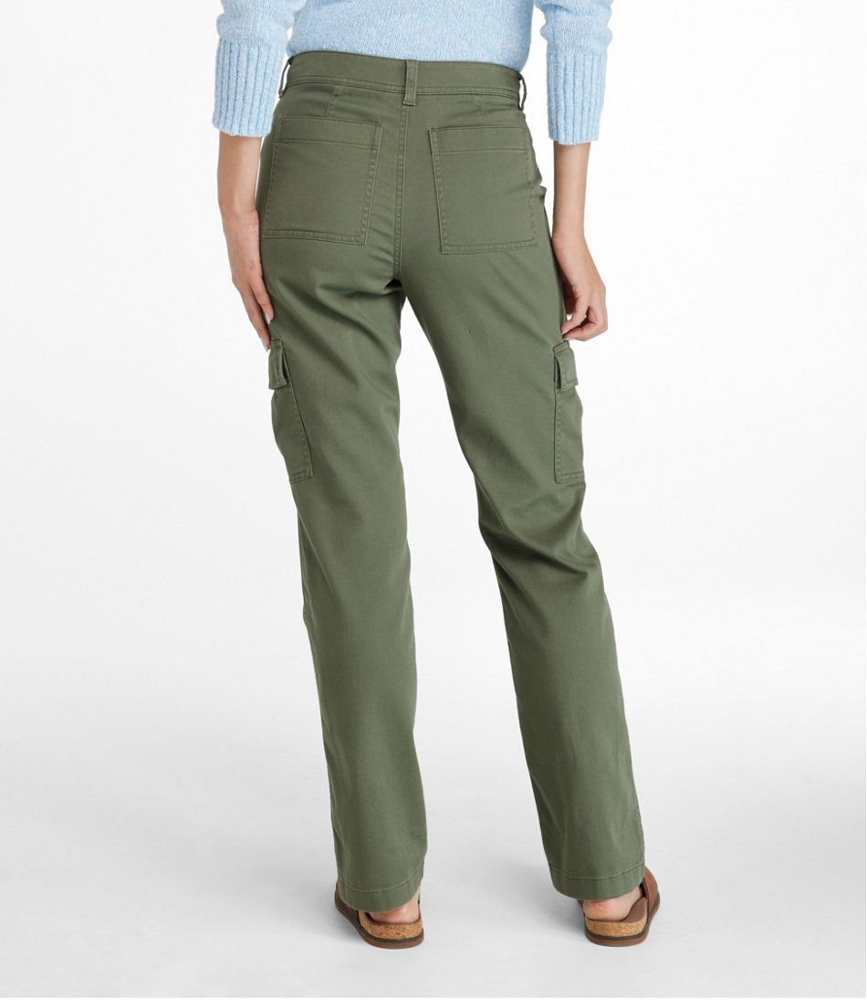 Women's Comfort Stretch Pants, Mid-Rise Straight-Leg Cargo / L.L.Bean