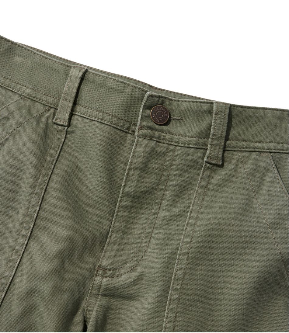 Women's Comfort Stretch Pants, Mid-Rise Straight-Leg Cargo / L.L.Bean