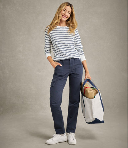 Women's Comfort Stretch Pants, Mid-Rise Straight-Leg Cargo / L.L.Bean