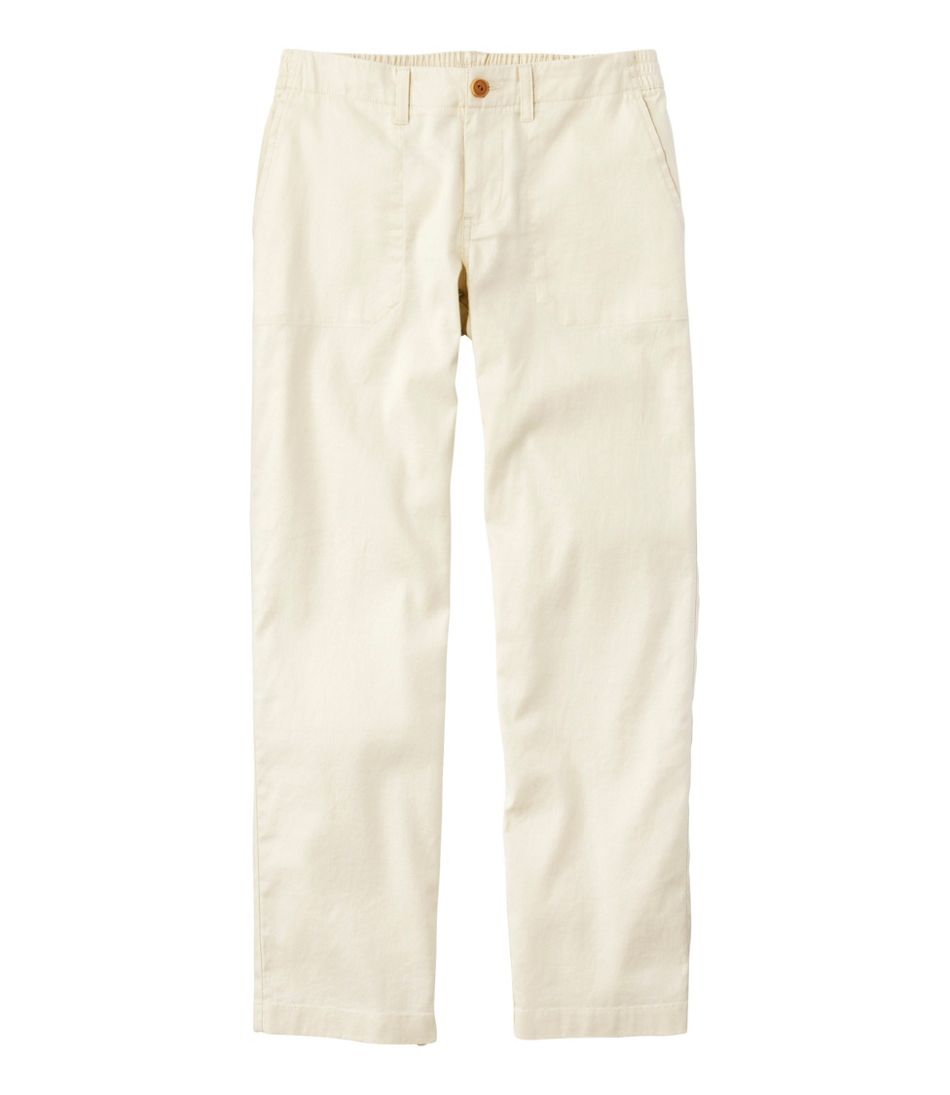Women's Comfort Stretch Cotton/Linen Pants, High-Rise Ankle / L.L.Bean
