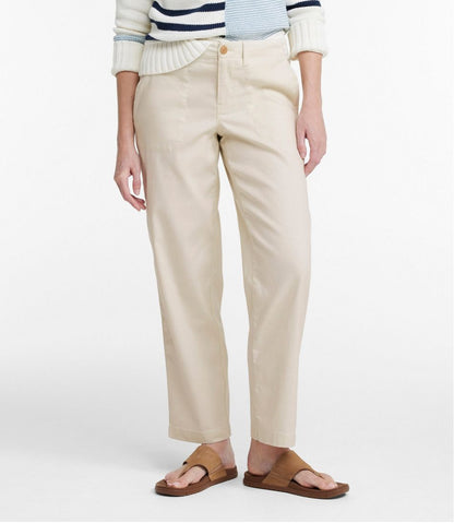 Women's Comfort Stretch Cotton/Linen Pants, High-Rise Ankle / L.L.Bean