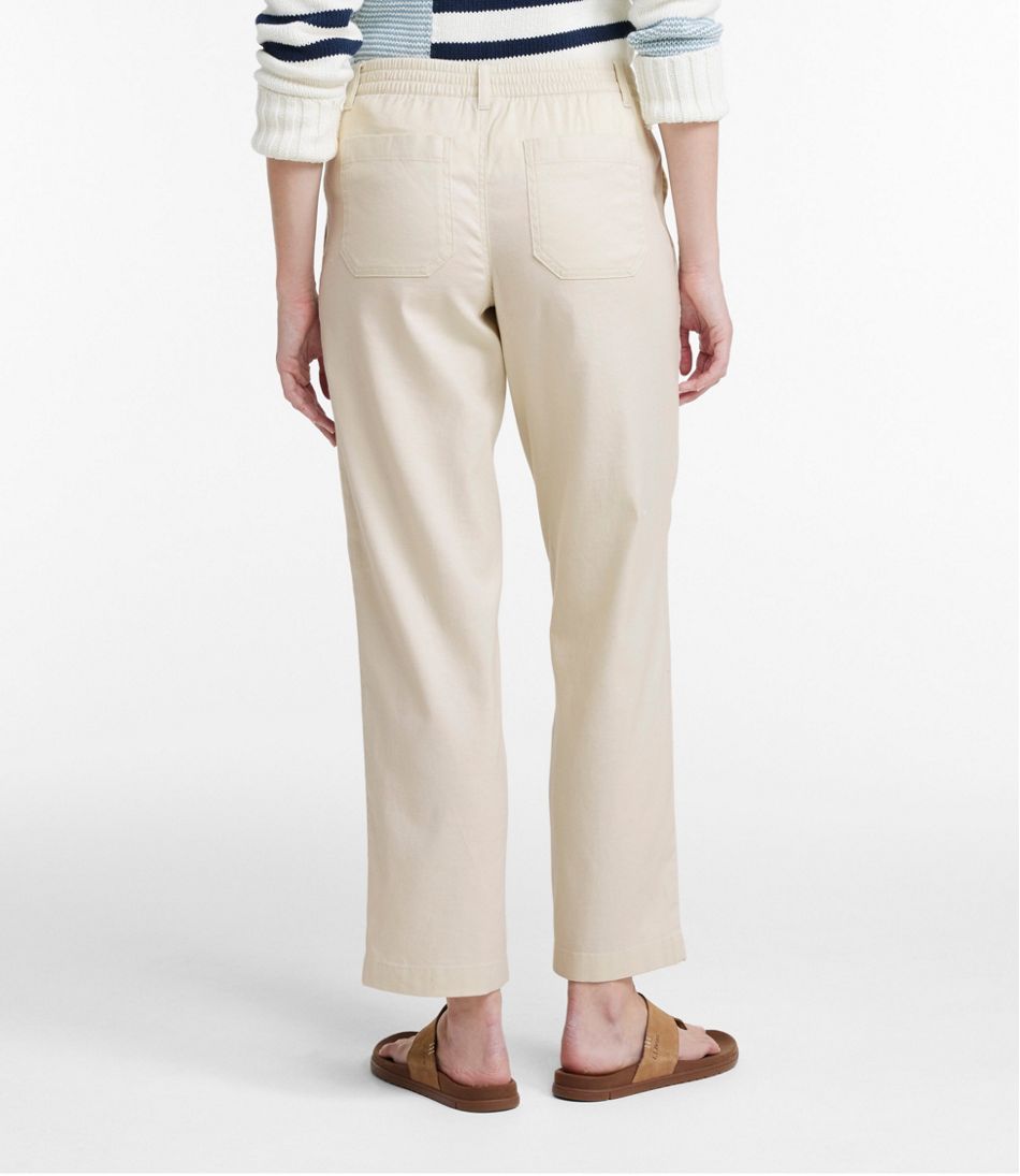 Women's Comfort Stretch Cotton/Linen Pants, High-Rise Ankle / L.L.Bean