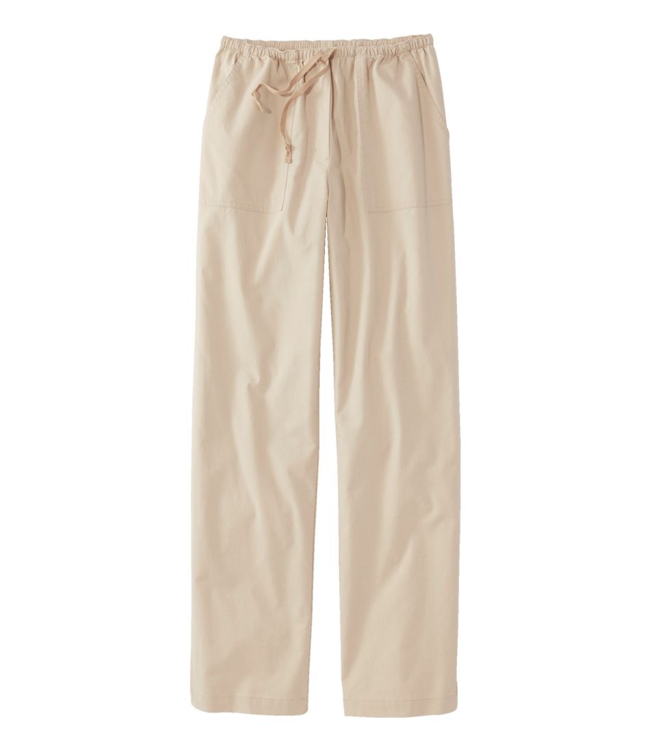 Women's Sunwashed Canvas Pants, High-Rise Straight-Leg / L.L.Bean