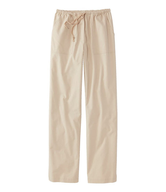 Women's Sunwashed Canvas Pants, High-Rise Straight-Leg / L.L.Bean