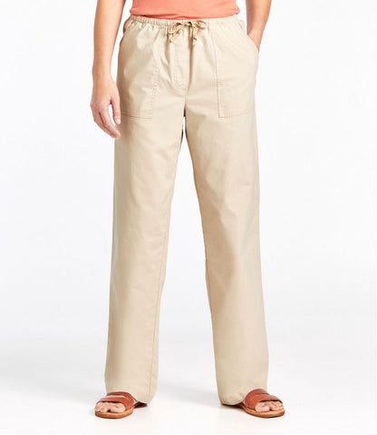 Women's Sunwashed Canvas Pants, High-Rise Straight-Leg / L.L.Bean