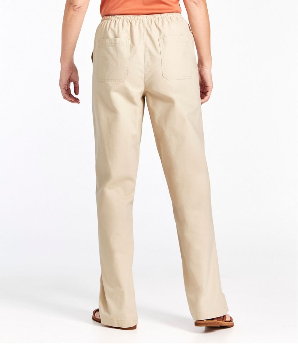 Women's Sunwashed Canvas Pants, High-Rise Straight-Leg / L.L.Bean