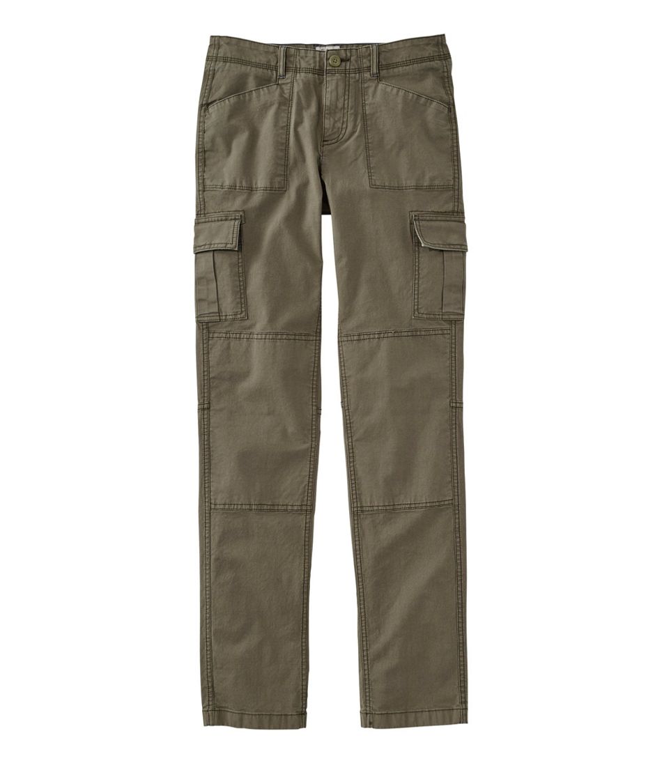 Women's Stretch Canvas Cargo Pants, Mid-Rise Straight-Leg / L.L.Bean