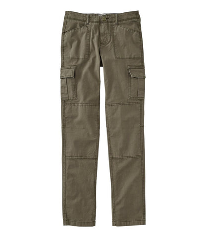 Women's Stretch Canvas Cargo Pants, Mid-Rise Straight-Leg / L.L.Bean