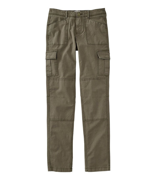 Women's Stretch Canvas Cargo Pants, Mid-Rise Straight-Leg / L.L.Bean