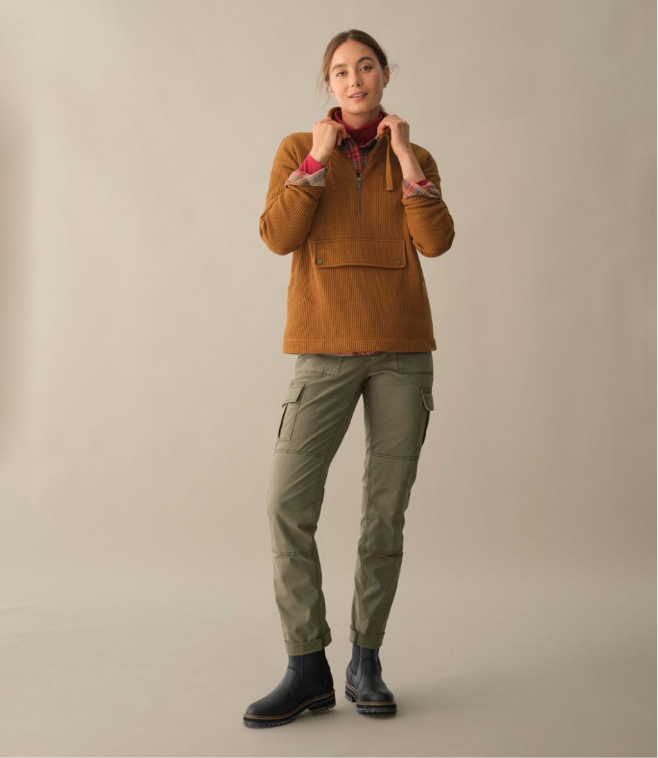 Women's Stretch Canvas Cargo Pants, Mid-Rise Straight-Leg / L.L.Bean