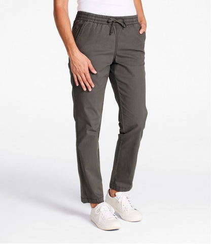 Women's Lakewashed Chino Pants, Mid-Rise Pull-On Ankle / L.L.Bean