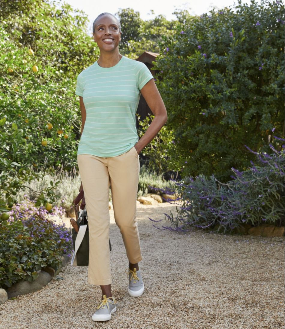 Women's Lakewashed Chino Pants, Mid-Rise Pull-On Ankle / L.L.Bean