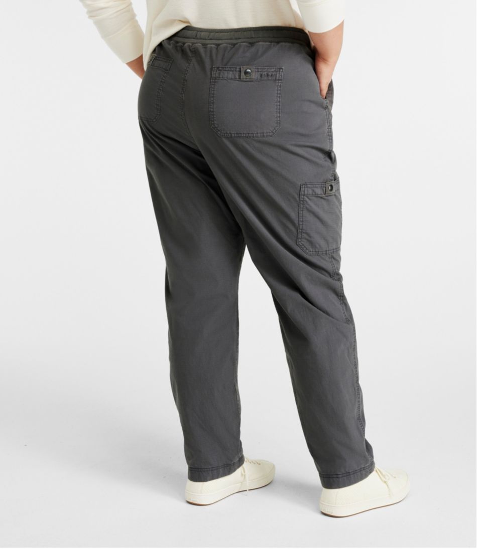 Women's Stretch Ripstop Pull-On Pants, Slim-Leg Fleece-Lined / L.L.Bean