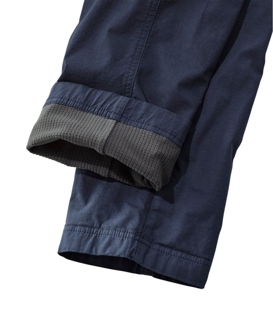 Women's Stretch Ripstop Pull-On Pants, Slim-Leg Fleece-Lined / L.L.Bean