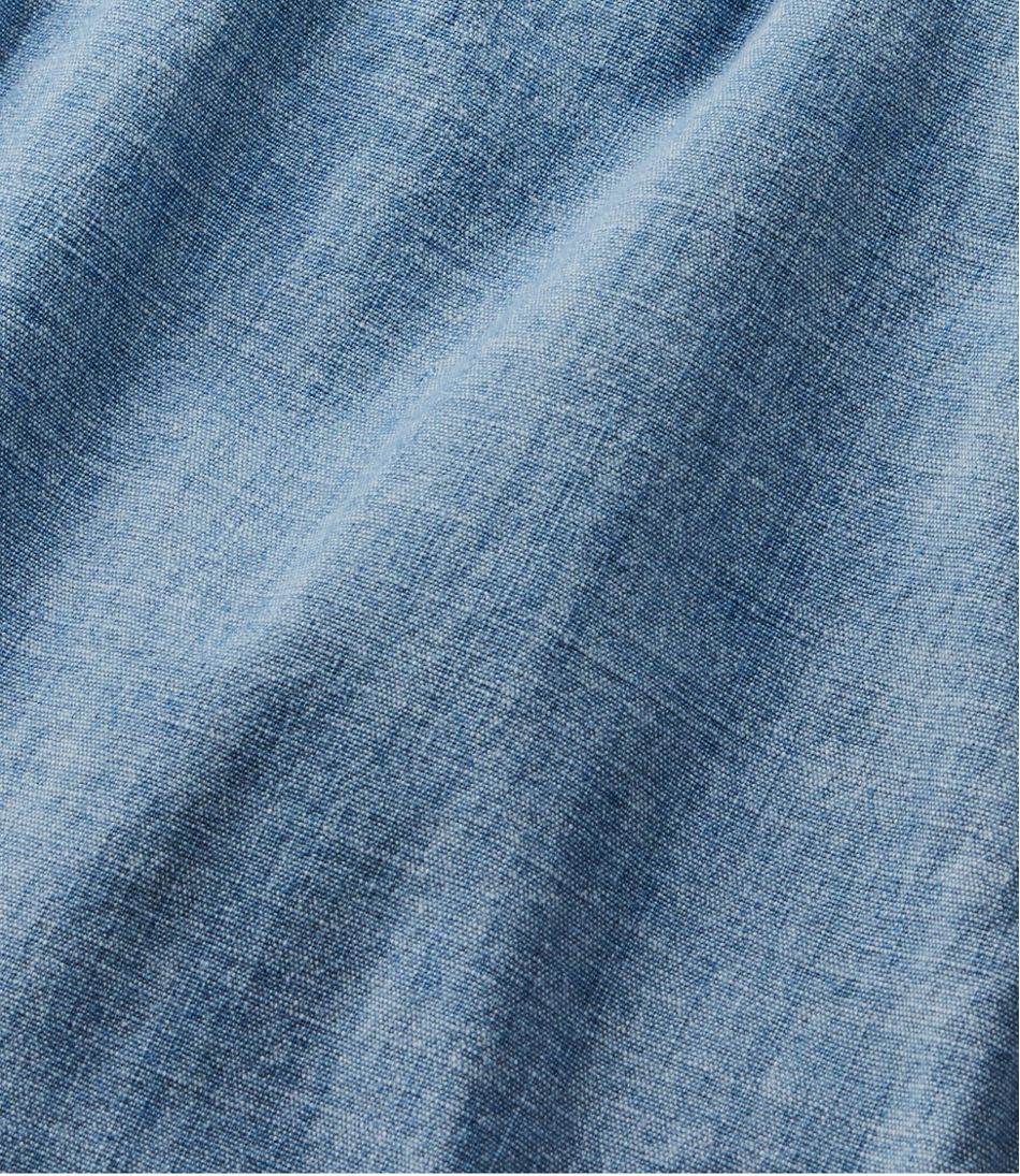 Women's Lakewashed Pull-On Chinos, Mid-Rise Chambray Ankle Pants / L.L.Bean
