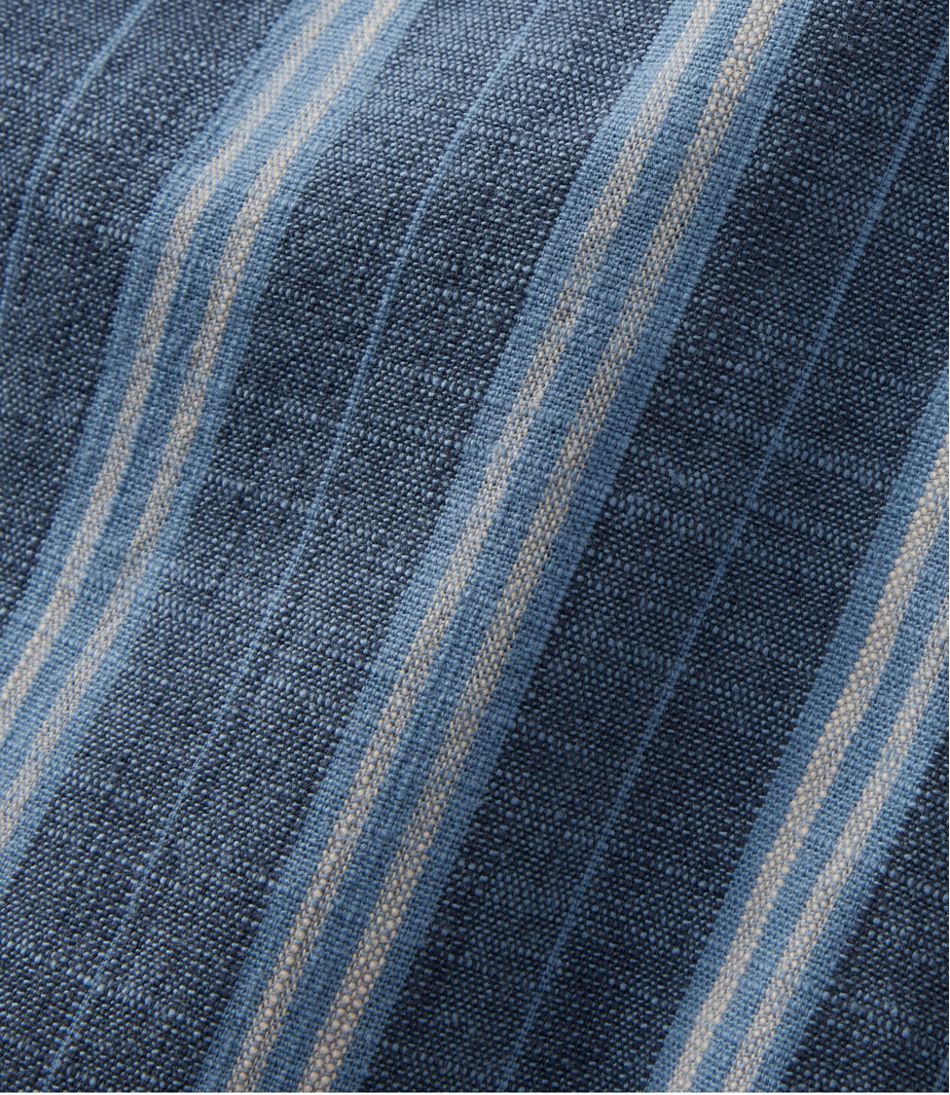 Women's Lakewashed Pull-On Chinos, Mid-Rise Wide-Leg Stripe Chambray / L.L.Bean