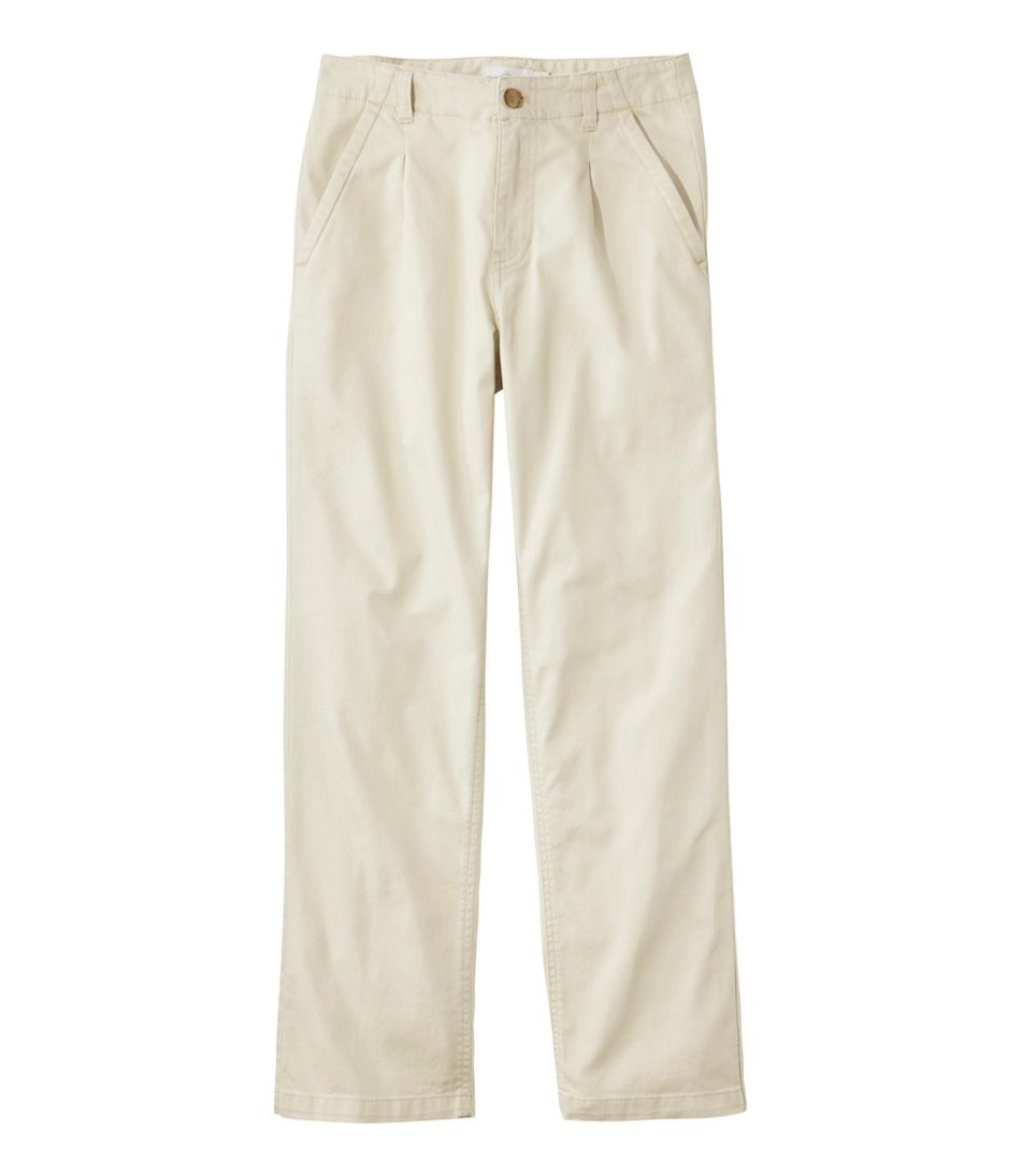 Women's Signature Easy-Cotton Pleated Chinos, Ankle / L.L.Bean