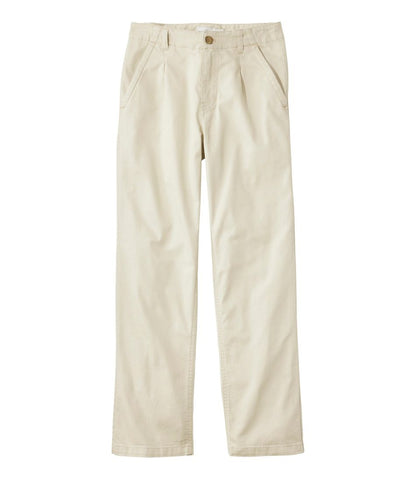 Women's Signature Easy-Cotton Pleated Chinos, Ankle / L.L.Bean