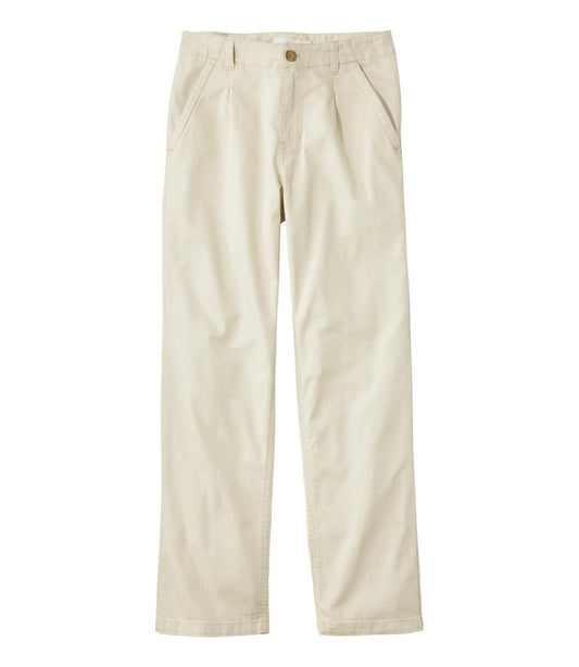 Women's Signature Easy-Cotton Pleated Chinos, Ankle / L.L.Bean