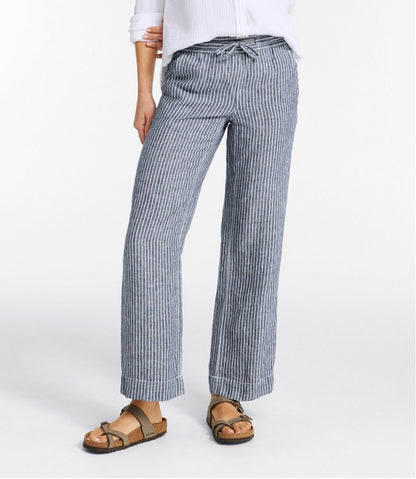 Women's Premium Washable Linen Pull-On Pants, Stripe / L.L.Bean