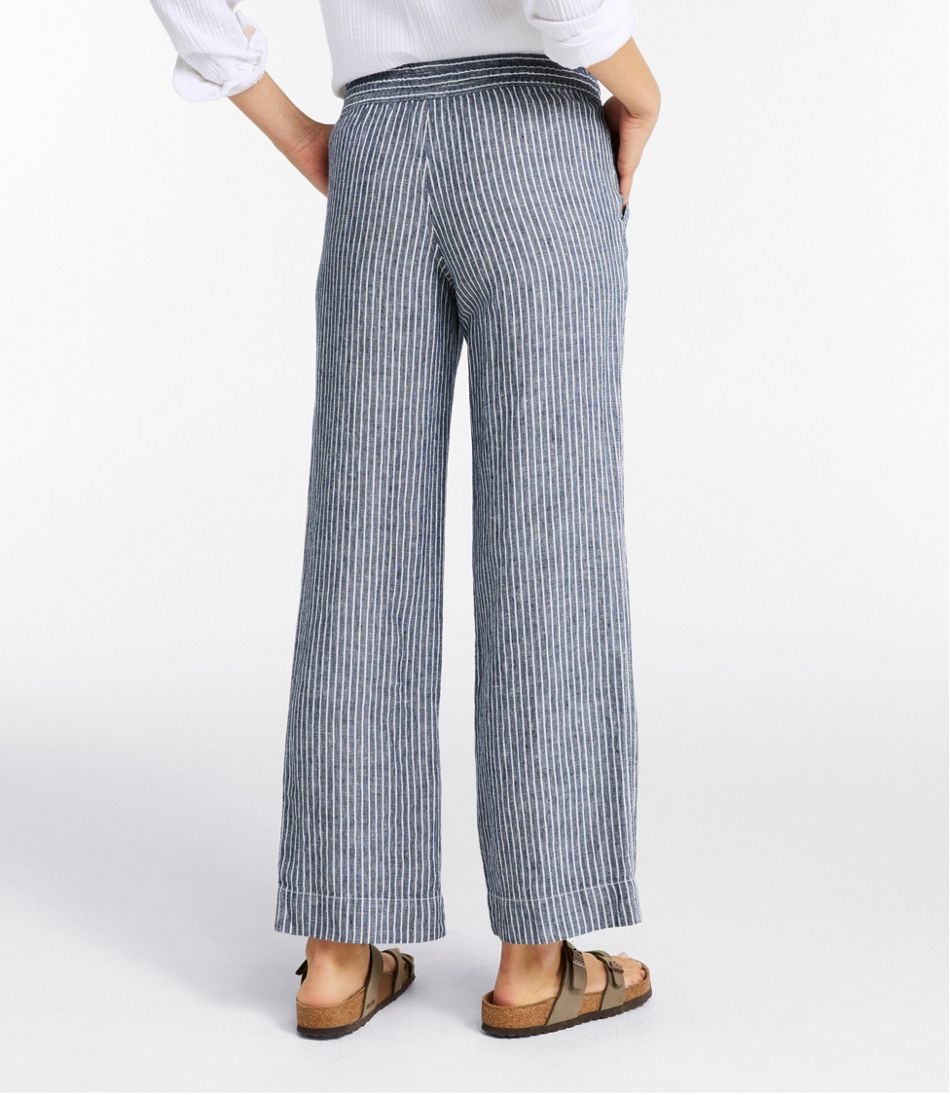 Women's Premium Washable Linen Pull-On Pants, Stripe / L.L.Bean