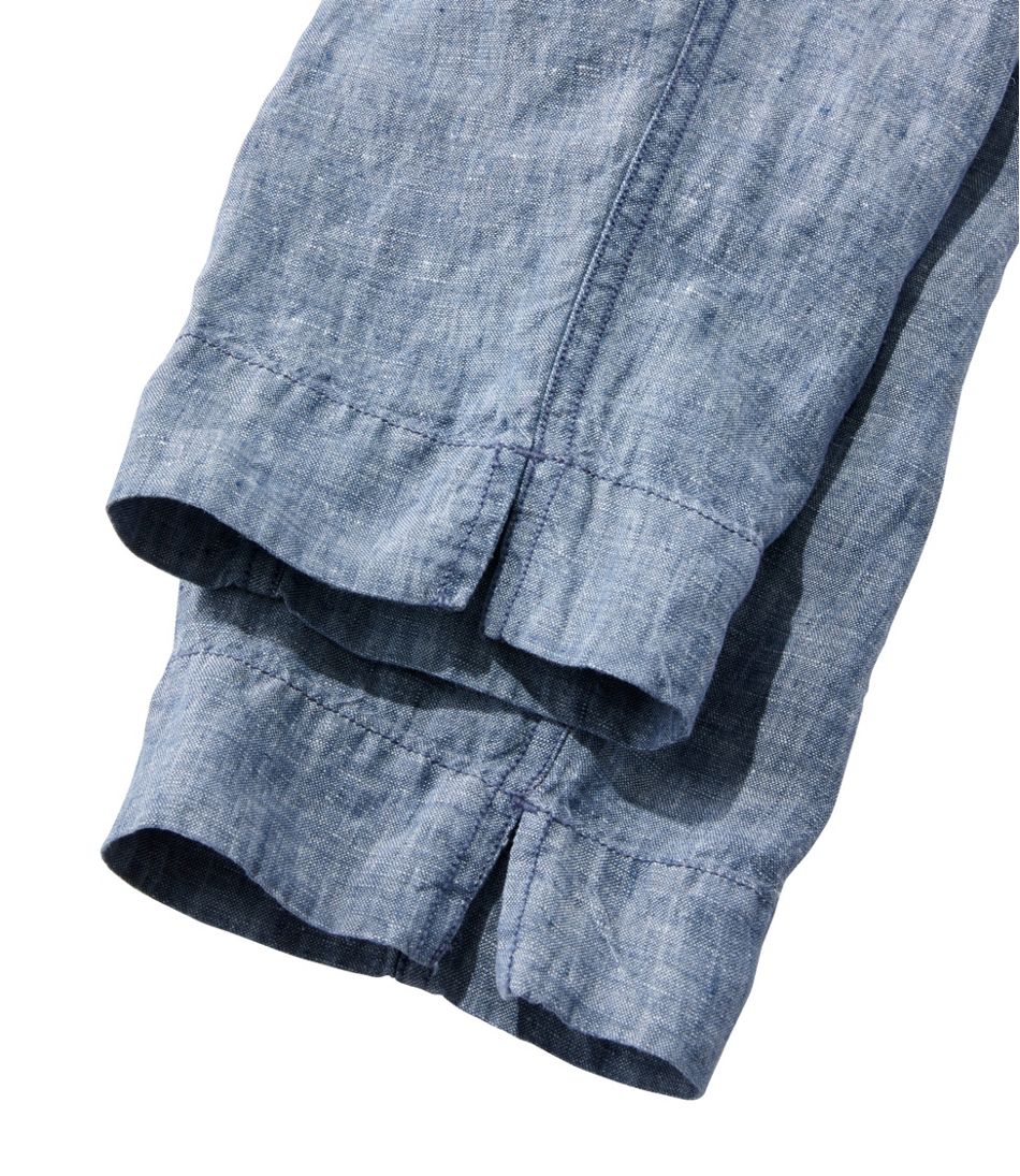 Women's Premium Linen Pull-On Ankle Pants, Mid-Rise Tapered-Leg / L.L.Bean