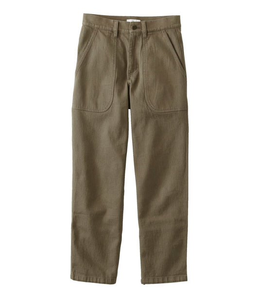 Women's Signature Washed Cotton Barrel Pants, High-Rise Tapered Leg / L.L.Bean