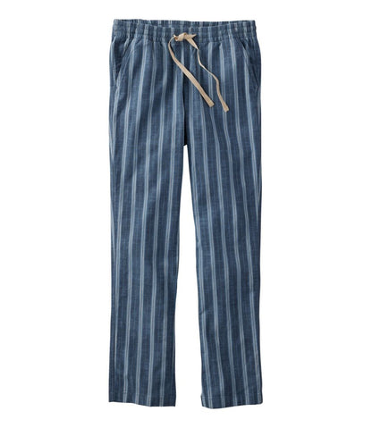 Women's Lakewashed Pull-On Chinos, Mid-Rise Tapered-Leg Chambray Ankle Pants / L.L.Bean