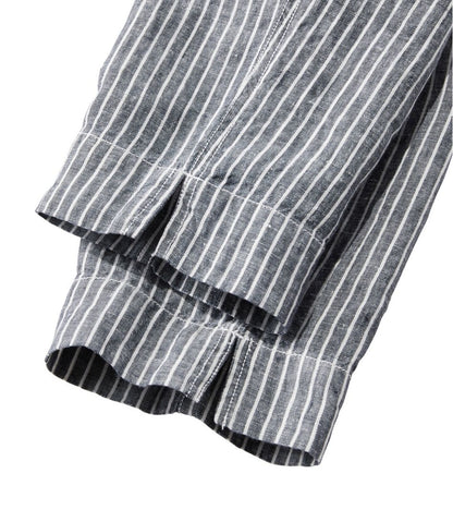 Women's Premium Linen Pull-On Ankle Pants, Mid-Rise Tapered-Leg Stripe / L.L.Bean