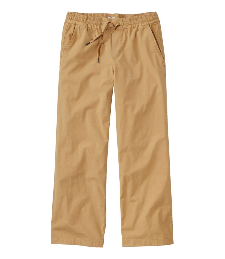 Women's Stretch Ripstop Pull-On Pants, Wide-Leg Ankle / L.L.Bean